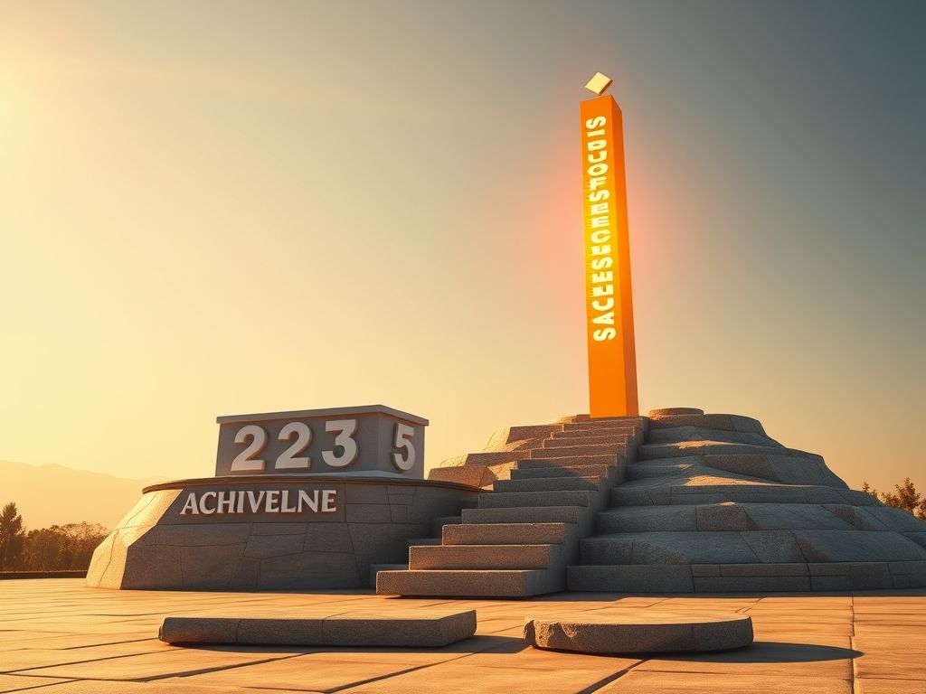 Achievement milestone monument showing the progression from one tool to major platform success