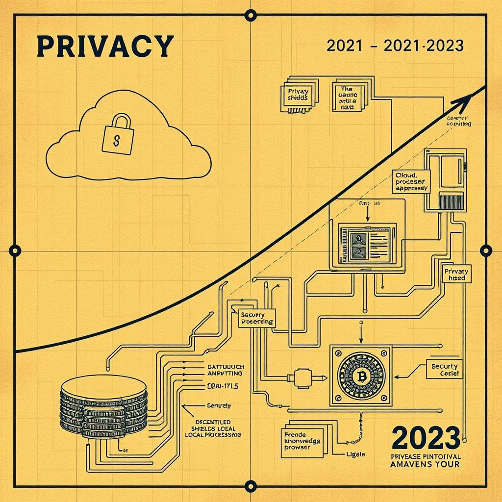 Privacy Awakening 2021-2023 - Visualization showing the shift from cloud-based to local browser processing