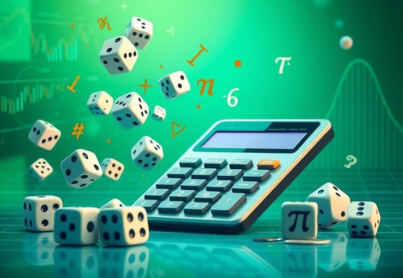 Random number generation with dice and mathematical symbols in computational environment